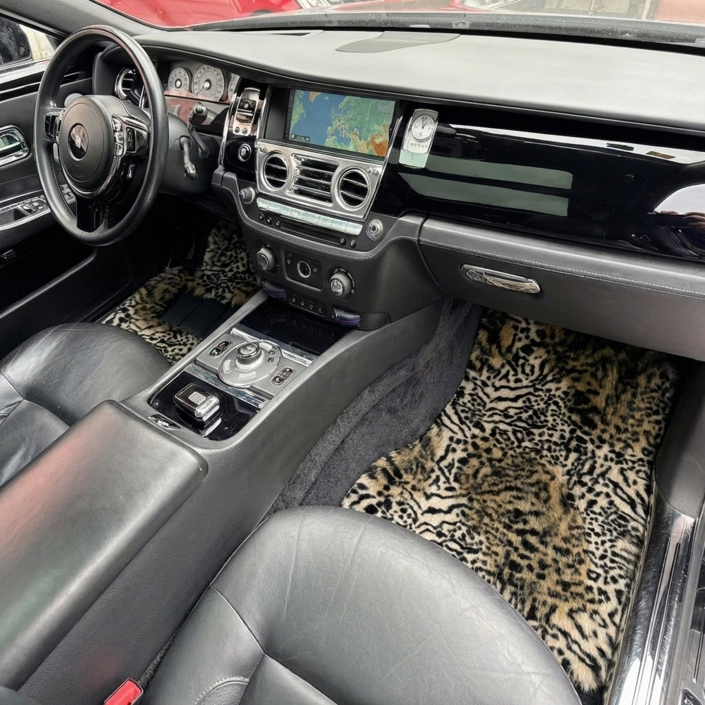 Leopard Fur Floor Mats for Rolls-Royce Ghost Series II (2021-2024)