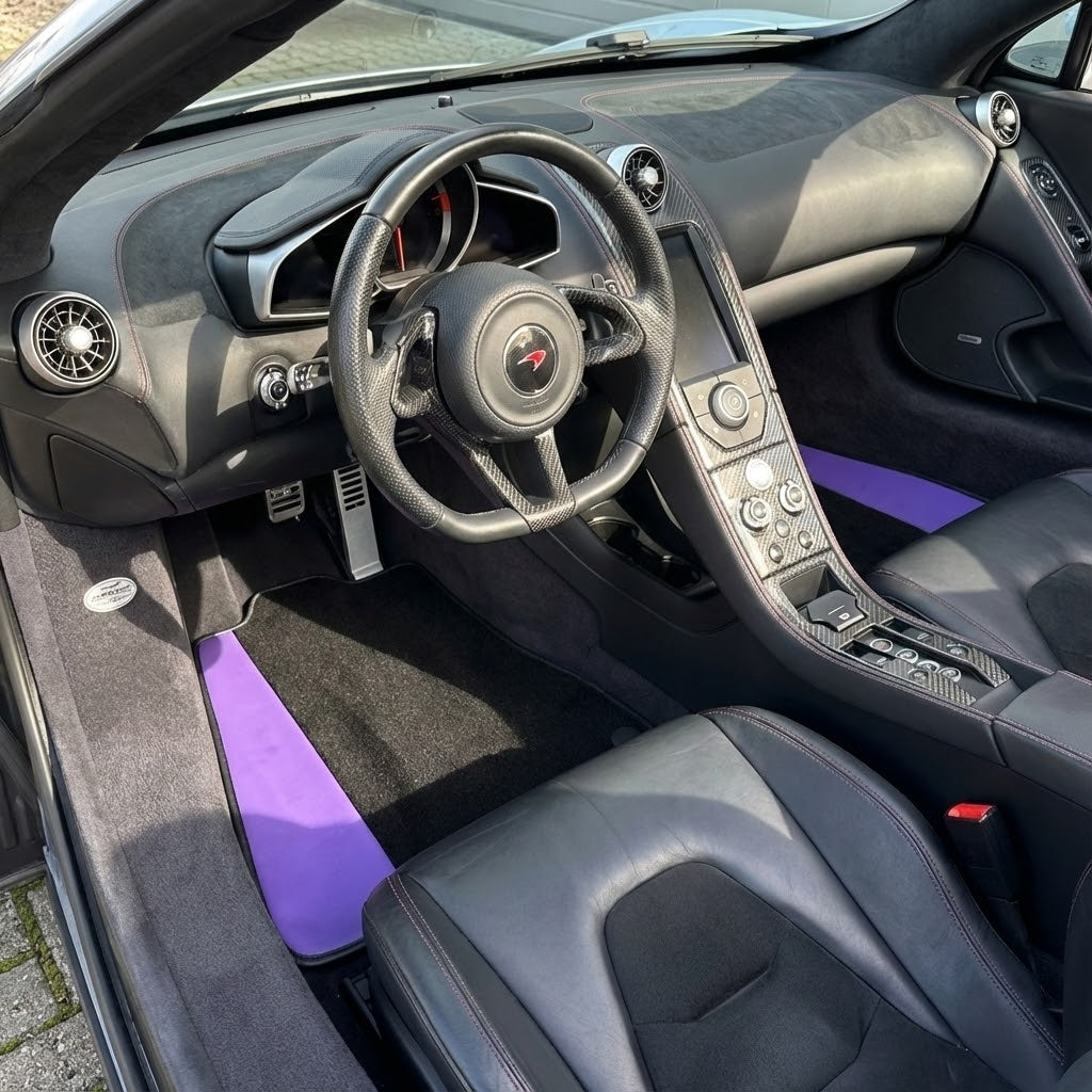 Interior look of floor mats for McLaren 570S (2015-2021) | Black Trim