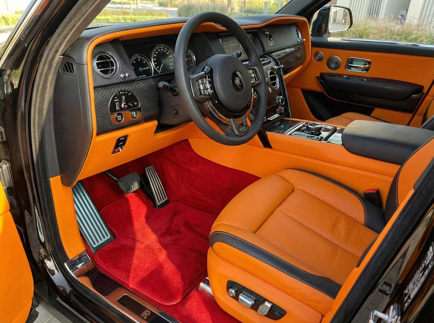 Floor Mats For Rolls Royce Cullinan Rr31 2018-2025 Red