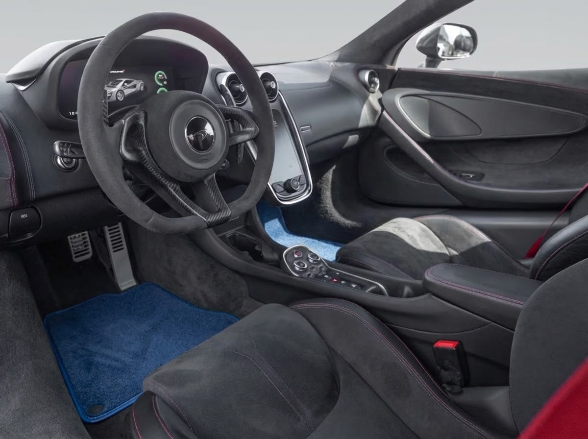 Floor Mats For McLaren 570S (2015-2021) Dark Blue Tailored Carpets Set AutoWin