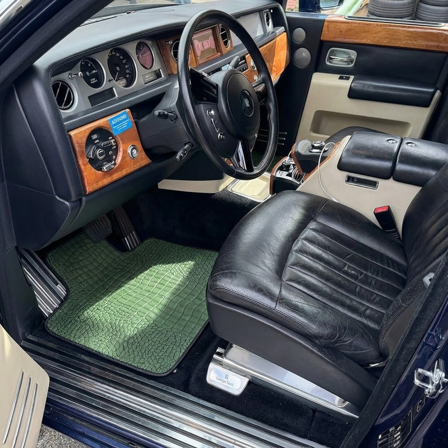 Green Leather Floor Mats for Rolls-Royce Phantom VIII (2017-2024)