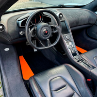 Black Floor Mats for McLaren MP4-12C (2011–2014) with Orange Leather