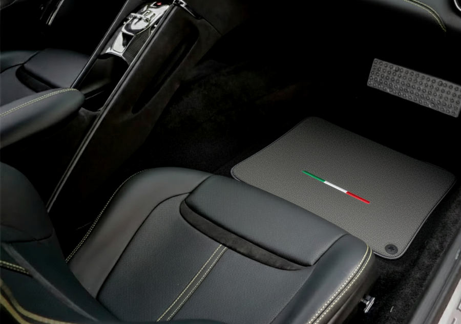 Gray Floor Mats For Ferrari Roma (2021-2024) Italian Edition
