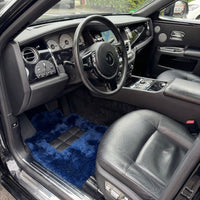 Navy Blue Sheepskin Floor Mats for Rolls Royce Ghost Series I (2010–2020) | ER56 Design