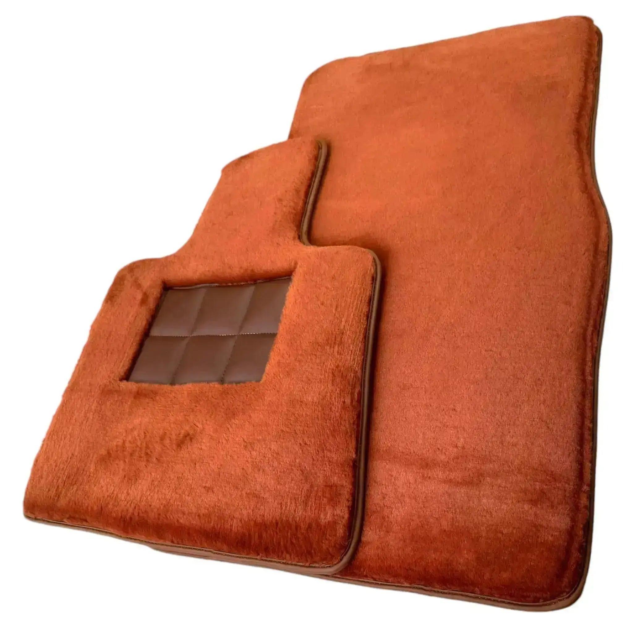 Ginger Color Sheepskin Floor Mats for Rolls-Royce Dawn (2016-2023) - AutoWin