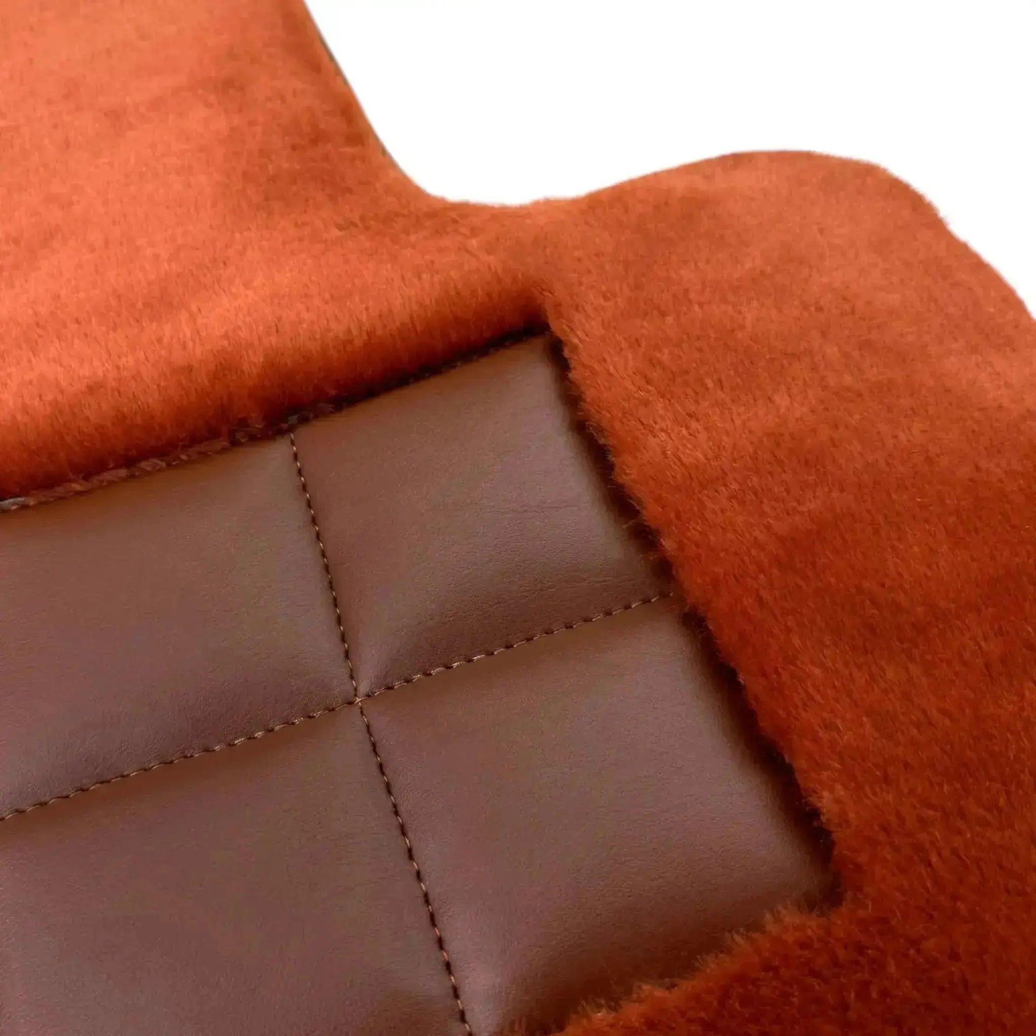 Ginger Color Sheepskin Floor Mats for Rolls-Royce Dawn (2016-2023) - AutoWin