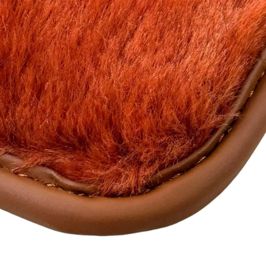 Ginger Color Sheepskin Floor Mats for Rolls-Royce Ghost Series II (2021-2024) - AutoWin