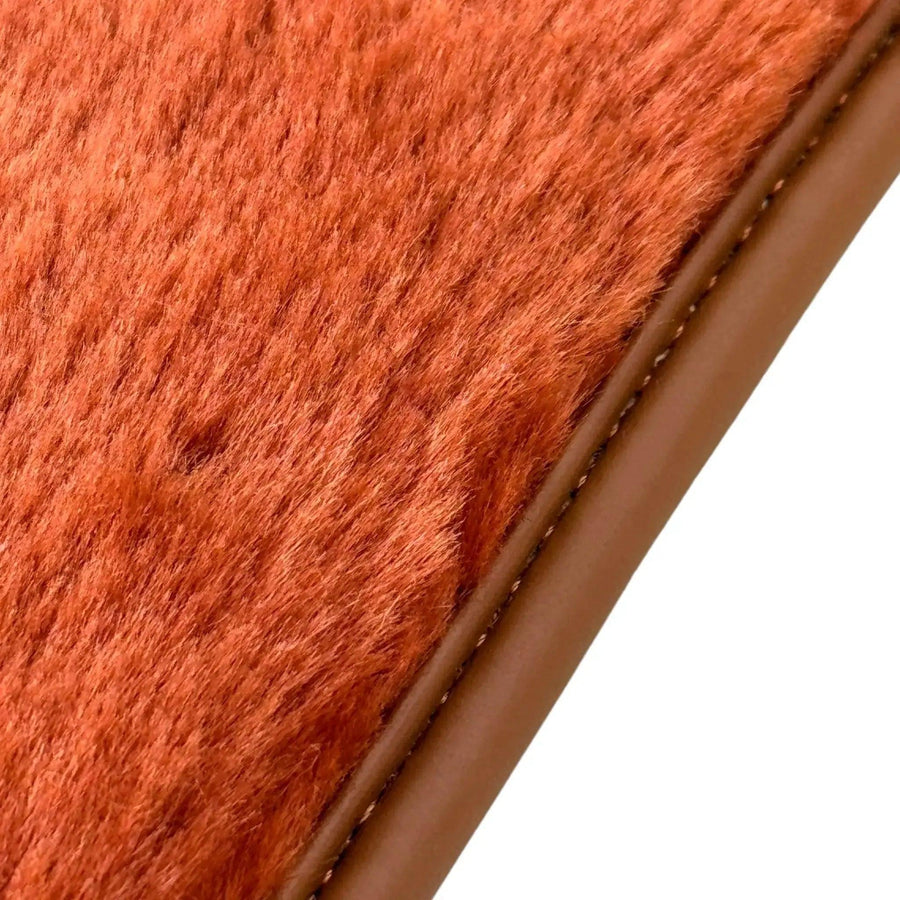 Ginger Color Sheepskin Floor Mats for Rolls-Royce Shadow (1965-1977) - AutoWin