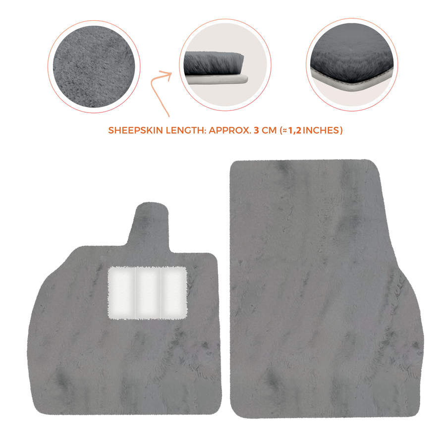 Luxury Sheepskin Floor Mats for Lamborghini Revuelto 2024-2025