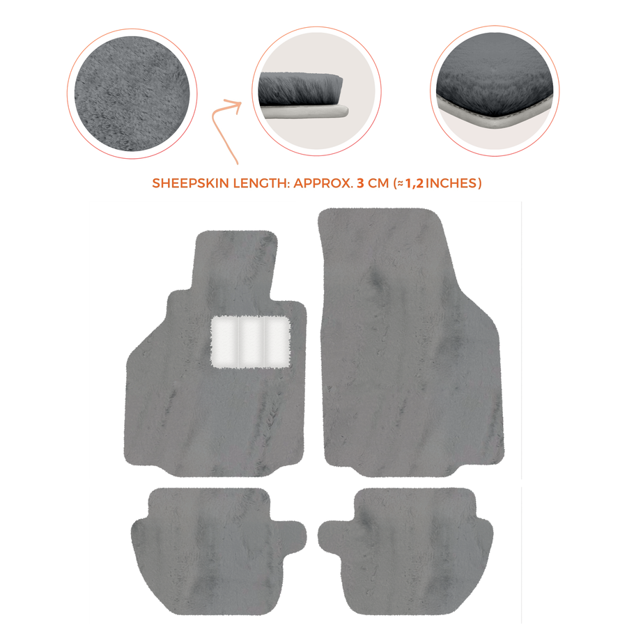 Premium Luxury Sheepskin Floor Mats for Ferrari Roma (2021-2024)