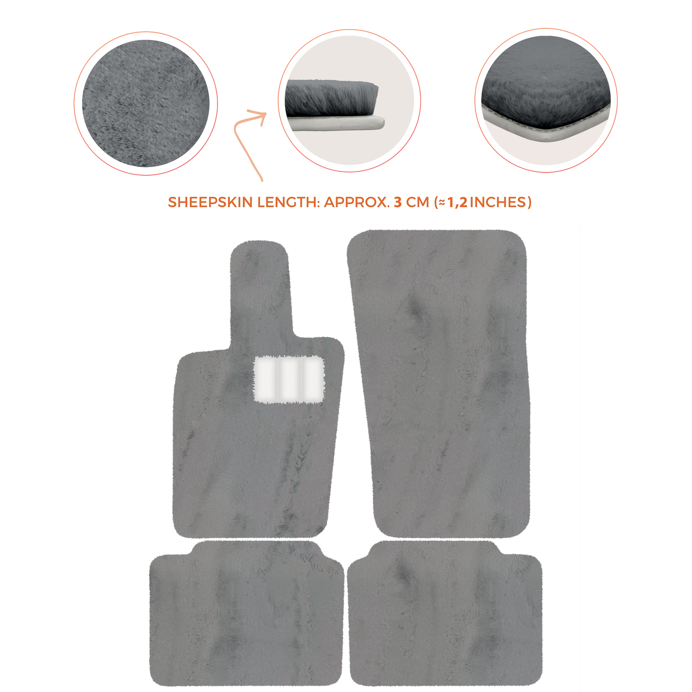 Luxury Sheepskin Floor Mats for Porsche Panamera (2017-2023)