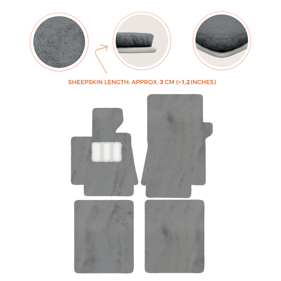Luxurious Premium Sheepskin Floor Mats for Bentley Arnage (1998-2009)