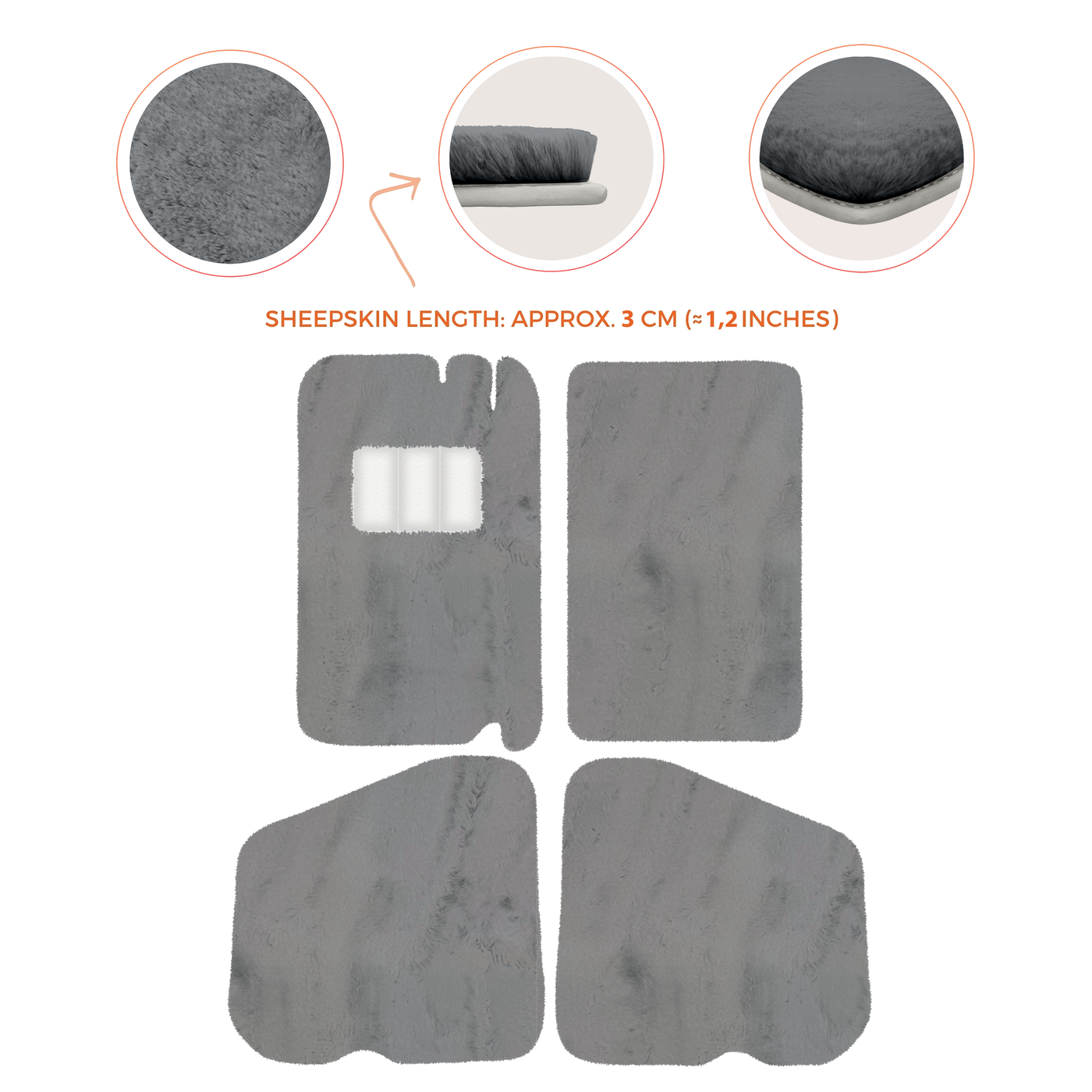 Premium Sheepskin Floor Mats for Rolls-Royce Shadow (1965-1977)