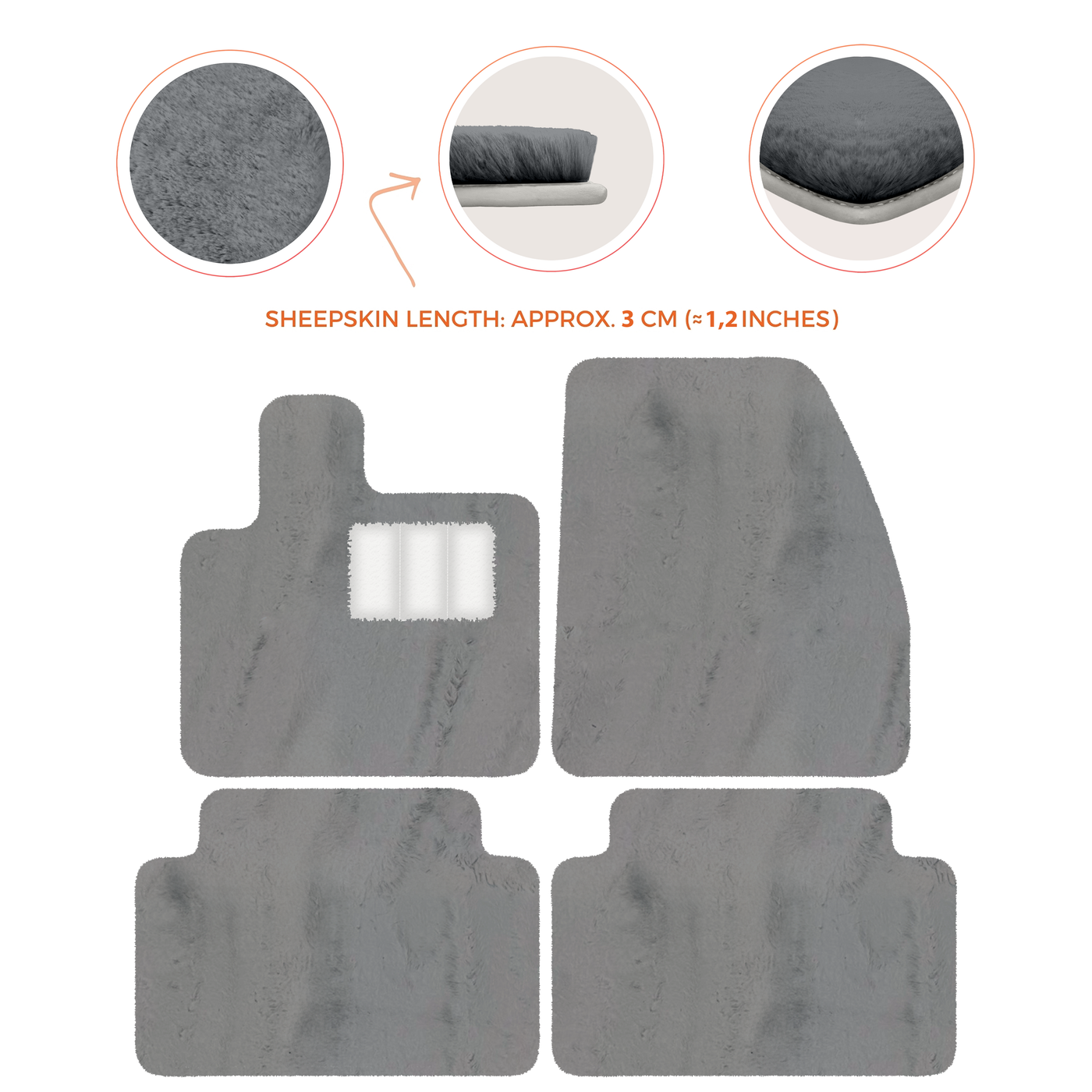 Premium Sheepskin Floor Mats for Range Rover Evoque (2016-2024)