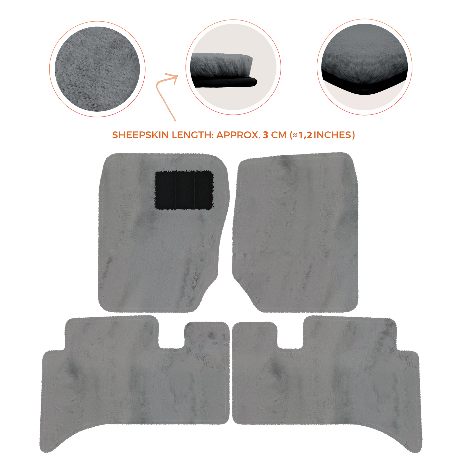 Premium Sheepskin Floor Mats for Range Rover Sport L460 (2022-2024)