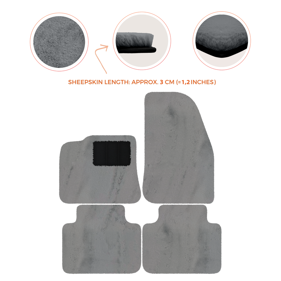 Premium Sheepskin Floor Mats for Porsche 987 Boxster (2005-2012)