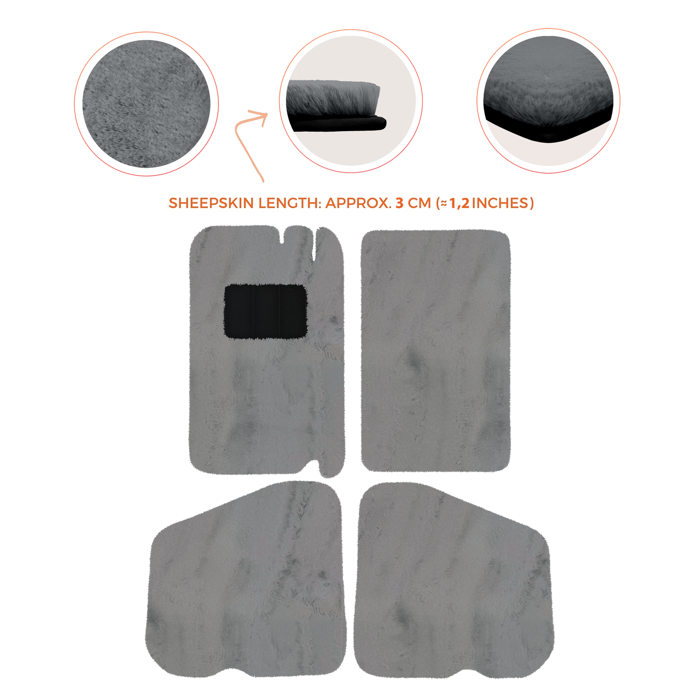 Premium Sheepskin Floor Mats for Rolls-Royce Shadow (1965-1977)