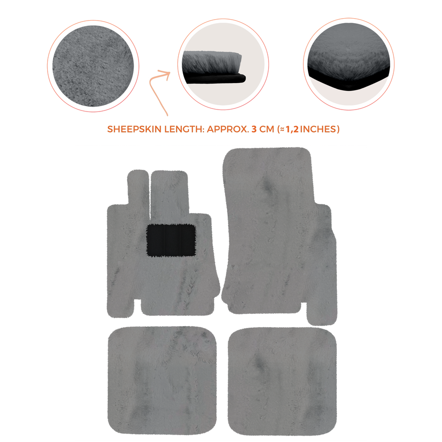 Premium Luxurious Sheepskin Floor Mats for Bentley Arnage (1998-2009)