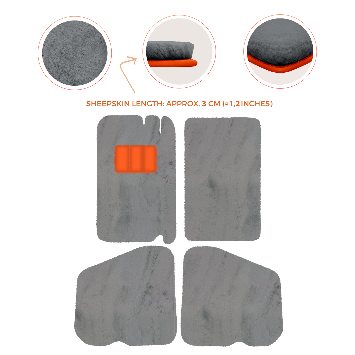 Premium Sheepskin Floor Mats for Rolls-Royce Shadow (1965-1977)