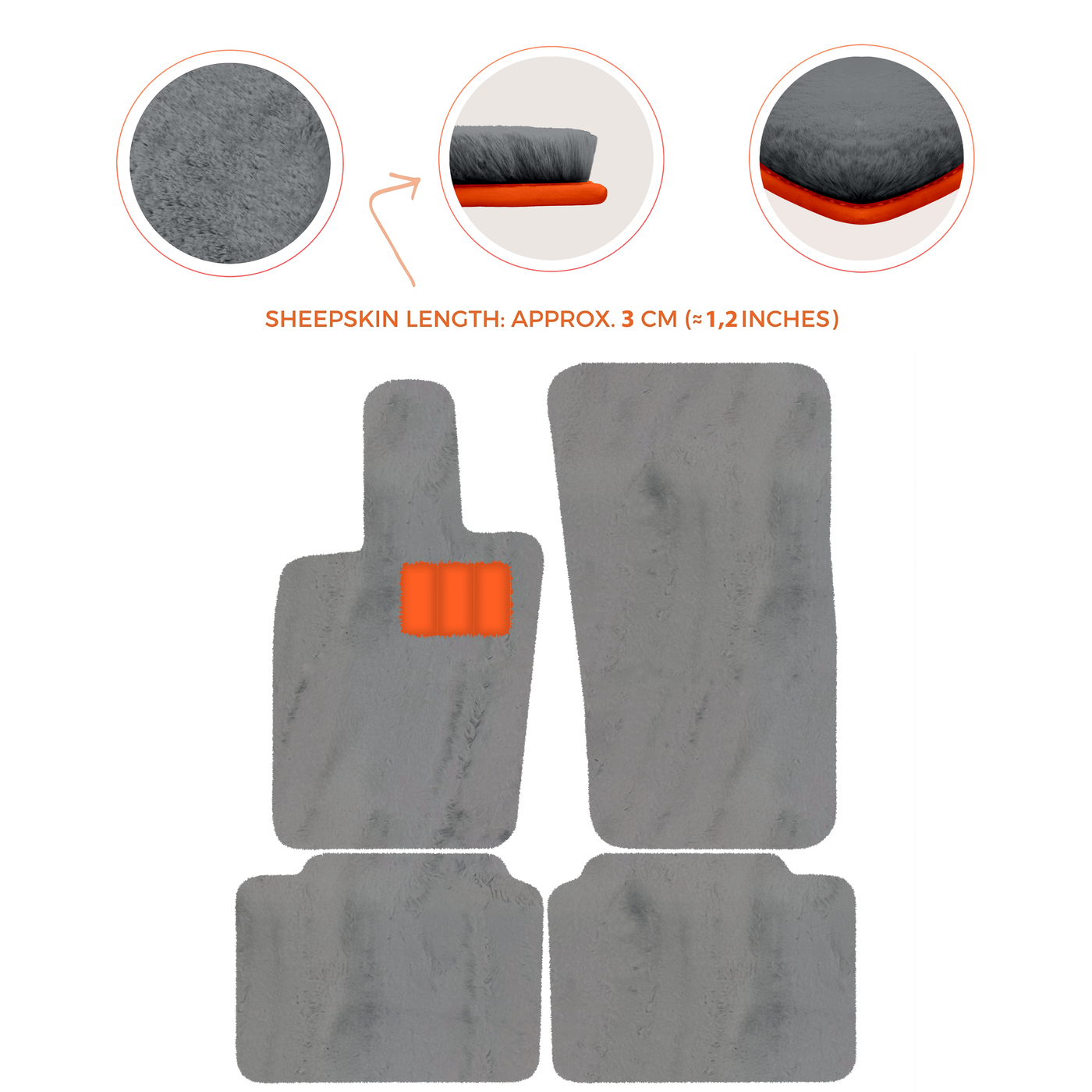 Luxury Sheepskin Floor Mats for Porsche Panamera (2017-2023)