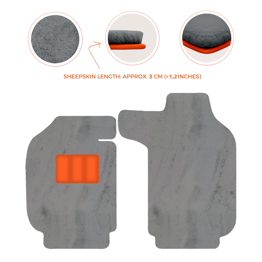 Luxury Sheepskin Floor Mats for Porsche 911 - 992 (2019-2026)
