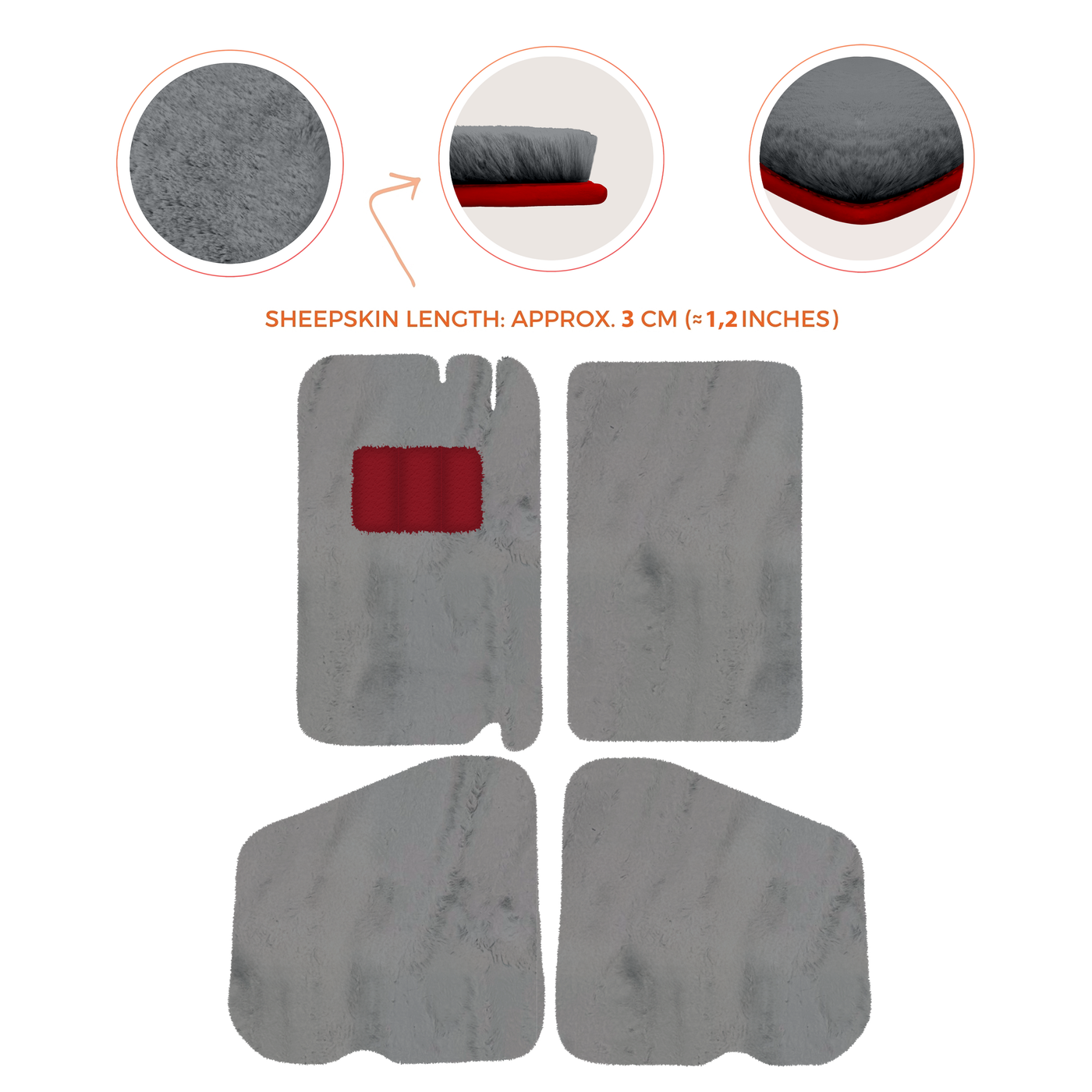 Premium Sheepskin Floor Mats for Rolls-Royce Shadow (1965-1977)