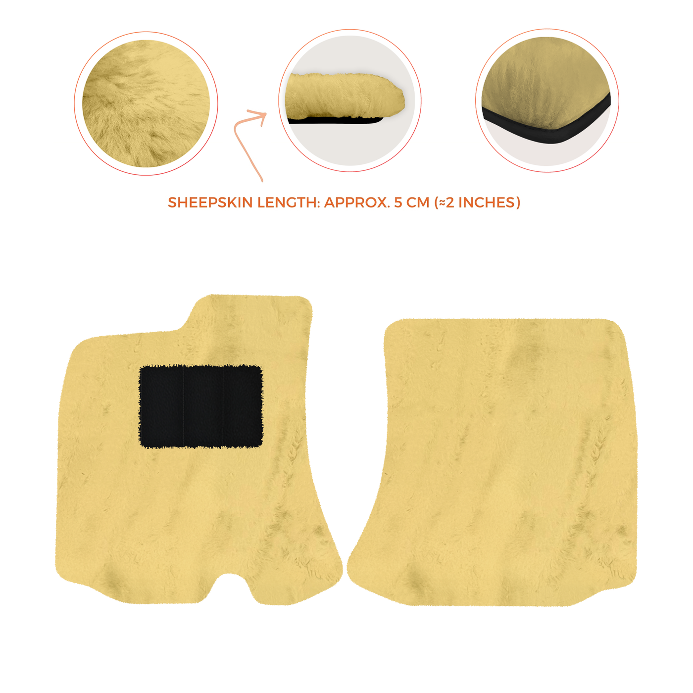 Premium Sheepskin Floor Mats for Bentley Arnage RL (1998-2009)