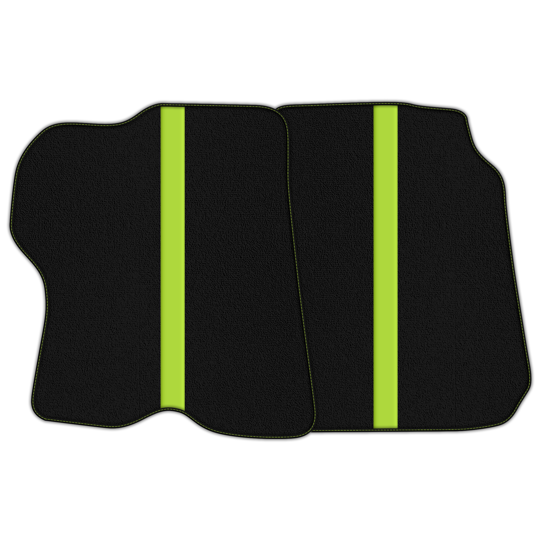 Custom Black Floor Mats with Leather Line for Ferrari FF (2011-2016)