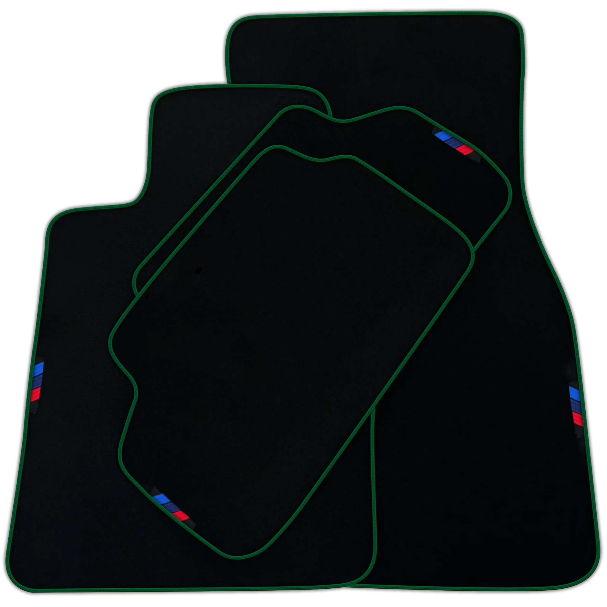 Black Mats For BMW 3 Series E91 5-door Touring | White Trim | Various Trim Colors