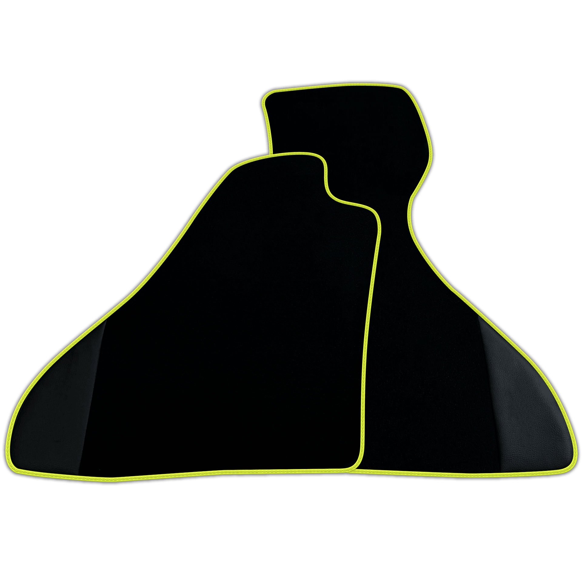 Custom Black Floor Mats for Ferrari Mondial Convertible (1983-1993) with Leather