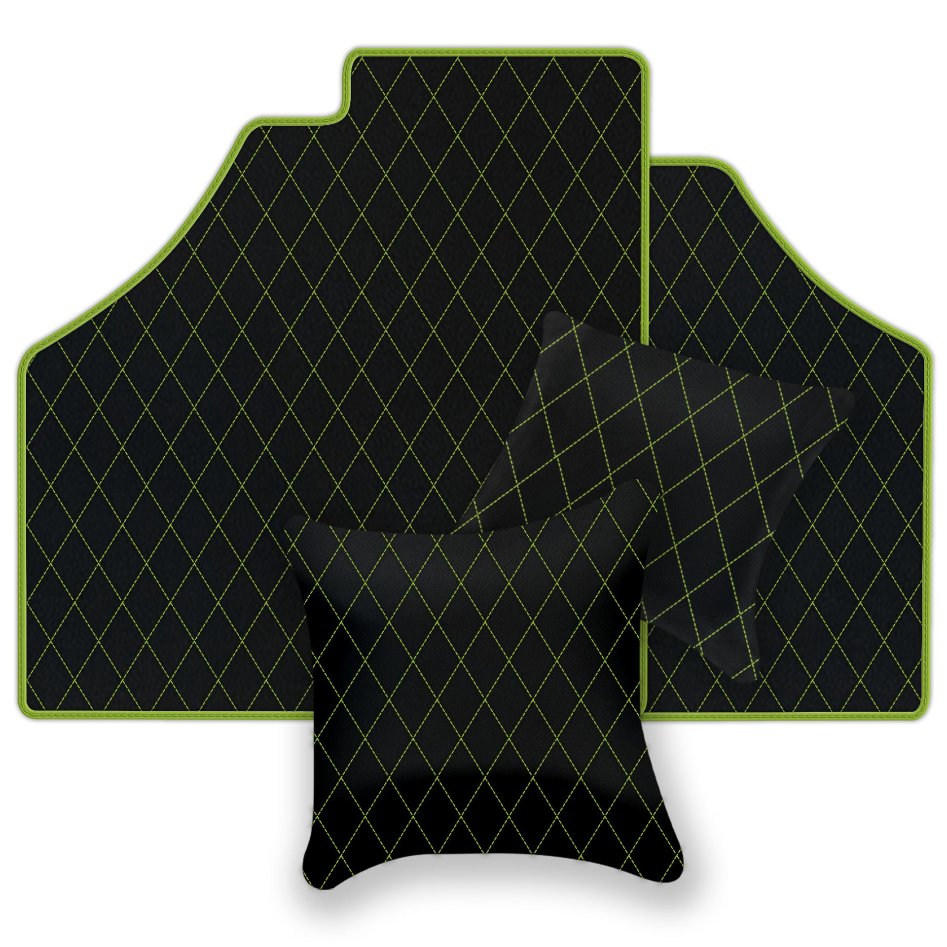 Black Leather Floor Mats for Ferrari F355 (1994-1999) | AW1 Design