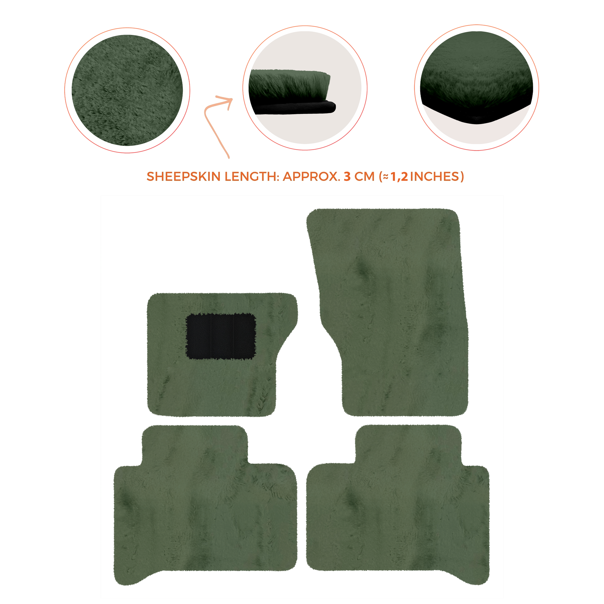 Luxury Sheepskin Floor Mats for Range Rover Velar (2017-2024)