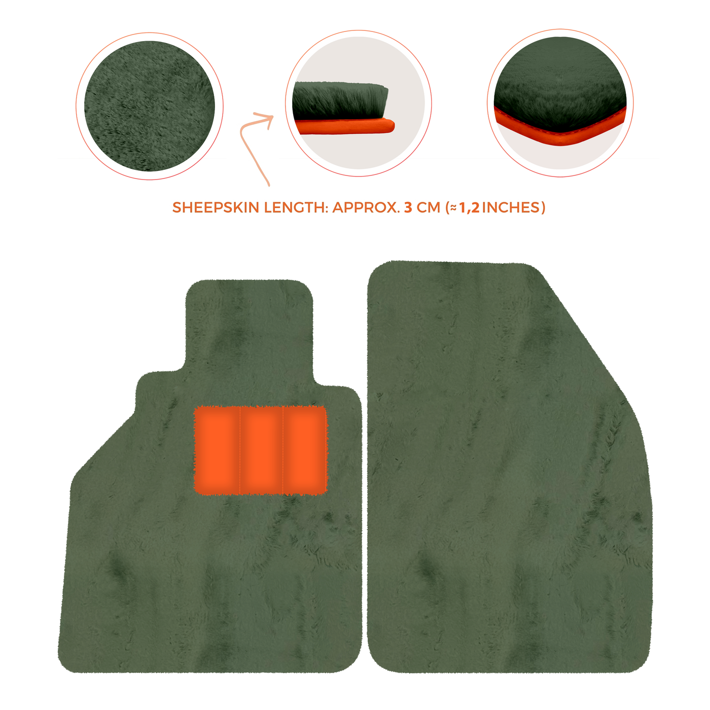 Premium Sheepskin Floor Mats for Porsche 986 Boxster (1996-2004)