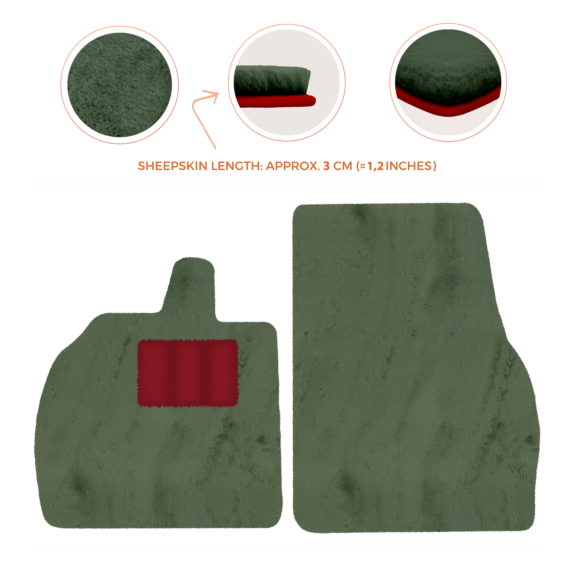 Luxury Sheepskin Floor Mats for Lamborghini Revuelto 2024-2025