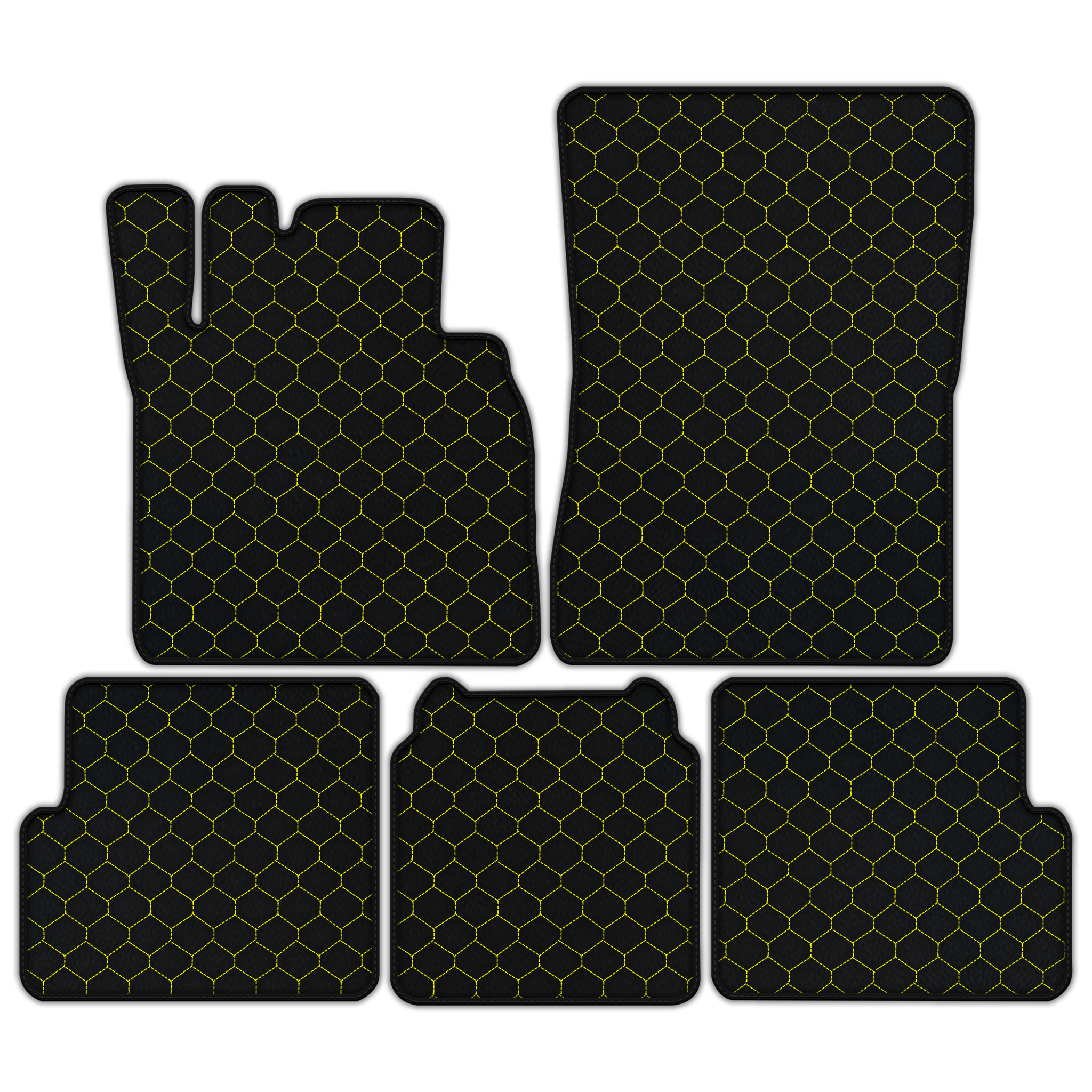 Customizable Leather Floor Mats with Hex Pattern for Mercedes Benz G-Class W463 (2008-2018)