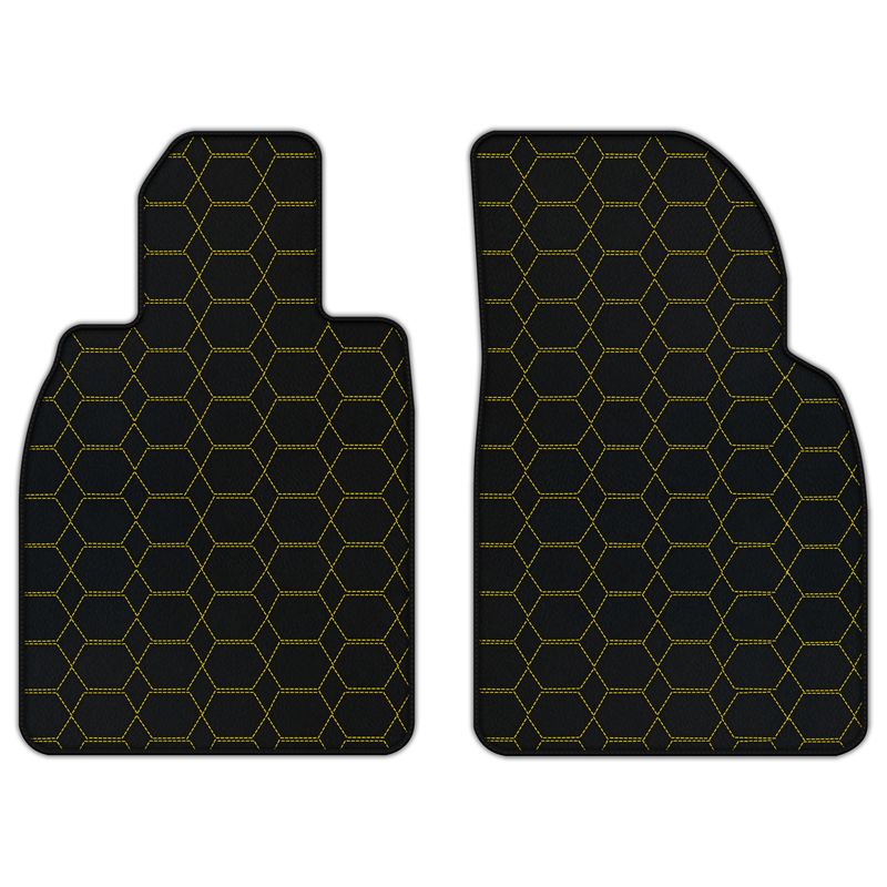 Customizable Leather Floor Mats with Hexagon Hex Pattern for Porsche 911 GT3 Touring (991.2) 2018–2019
