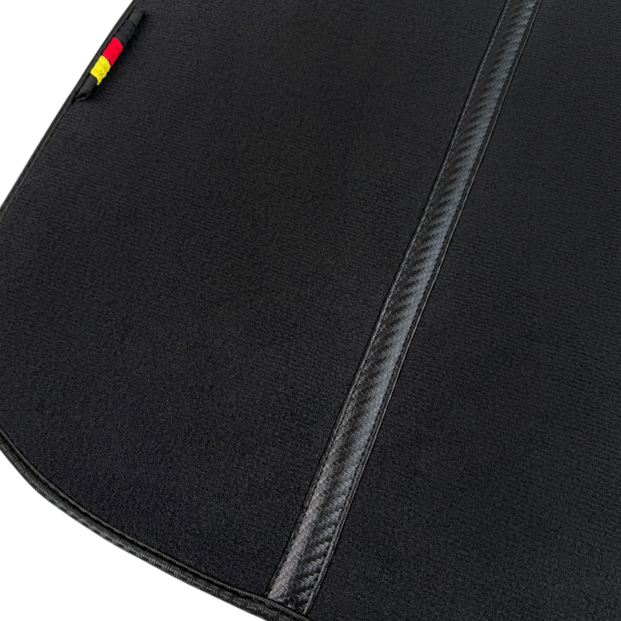 Black Floor Mats for BMW 3 Series G20 4-door Sedan (2019-2024) with Carbon Fiber Details