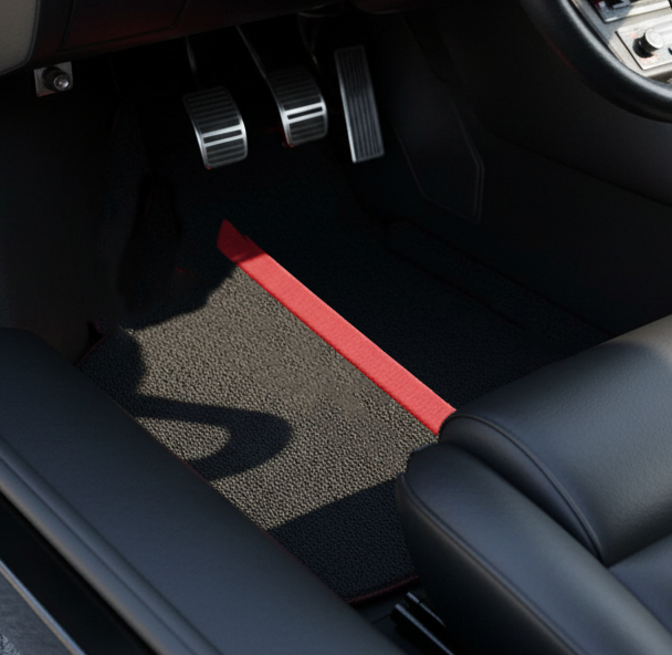 Customizable Leather Floor Mats with Vertical Hex Pattern for Lamborghini Countach (1974–1990) - AutoWin