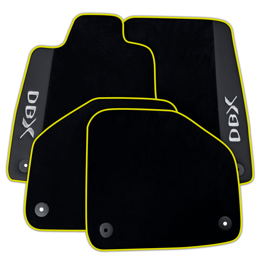 Black Floor Mats for Aston Martin DBX707 (2022-2026) SUV707 (2022-2026) SUV with Leather