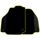 Custom Black Floor Mats for Ferrari F8 Tributo (2019-2022) with Leather | Various Trim Colors