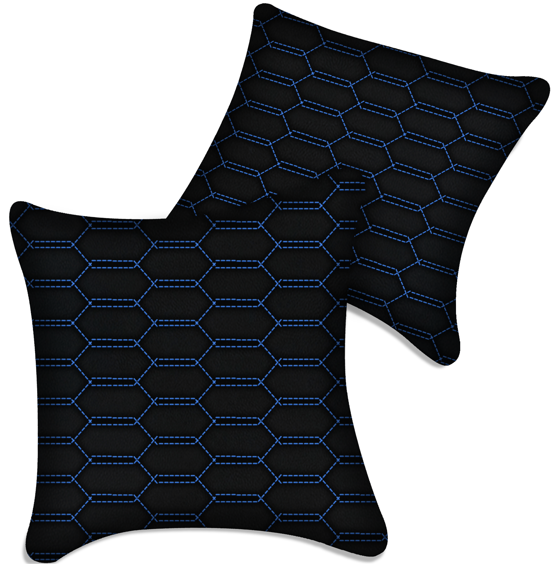 Customizable Black Leather Pillows Set of 2 for Lamborghini Vehicles