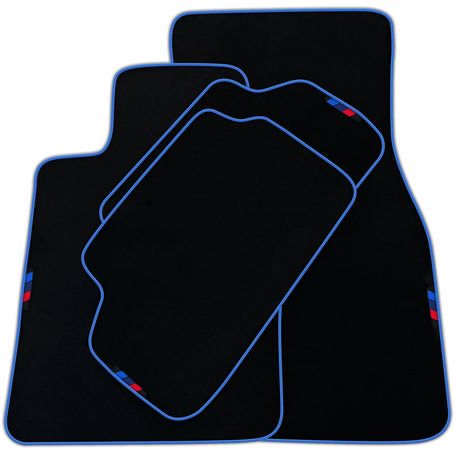Black Mats For BMW U06 (2022-2026) | Blue Trim | Various Trim Colors