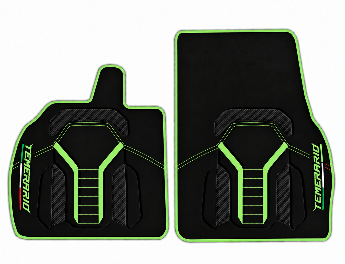 Black Leather Floor Mats for Lamborghini Temerario (2025-2027)