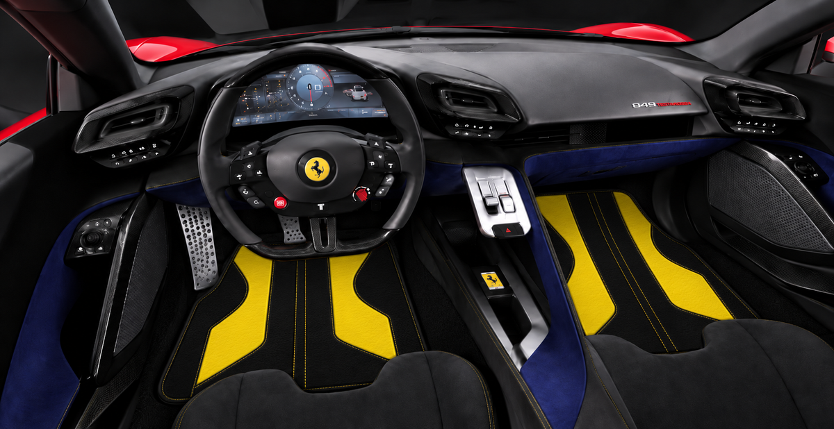 Interior look of floor mats for Ferrari 849 Testarossa (2026-2027)