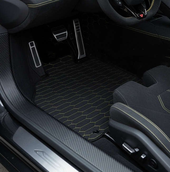 Interior look of floor mats for Lamborghini Sian (2020-2022)