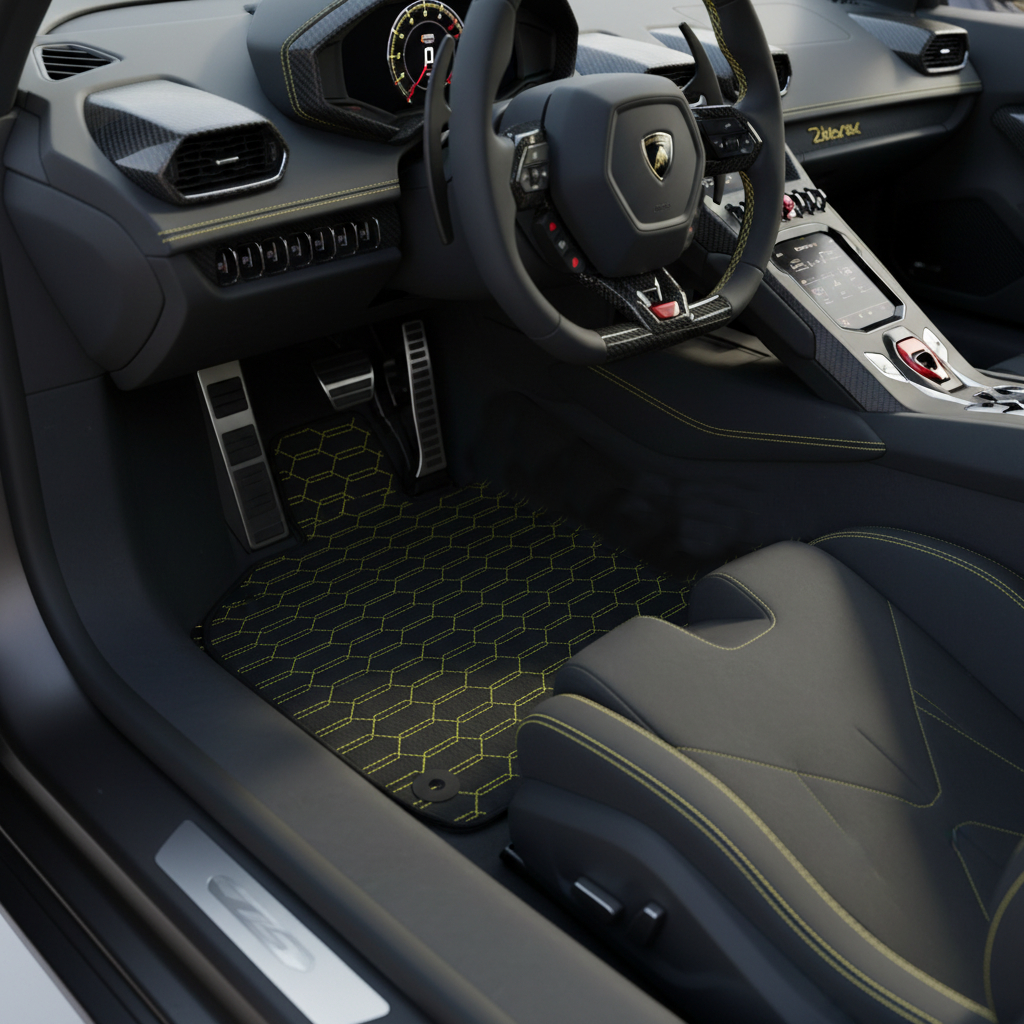 Interior look of floor mats for Lamborghini Temerario (2025-2026)