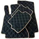 Customizable Black and Beige Trim Floor Mats For Mercedes Benz GLC-Class C253 Coupe (2016-2019) - AutoWin