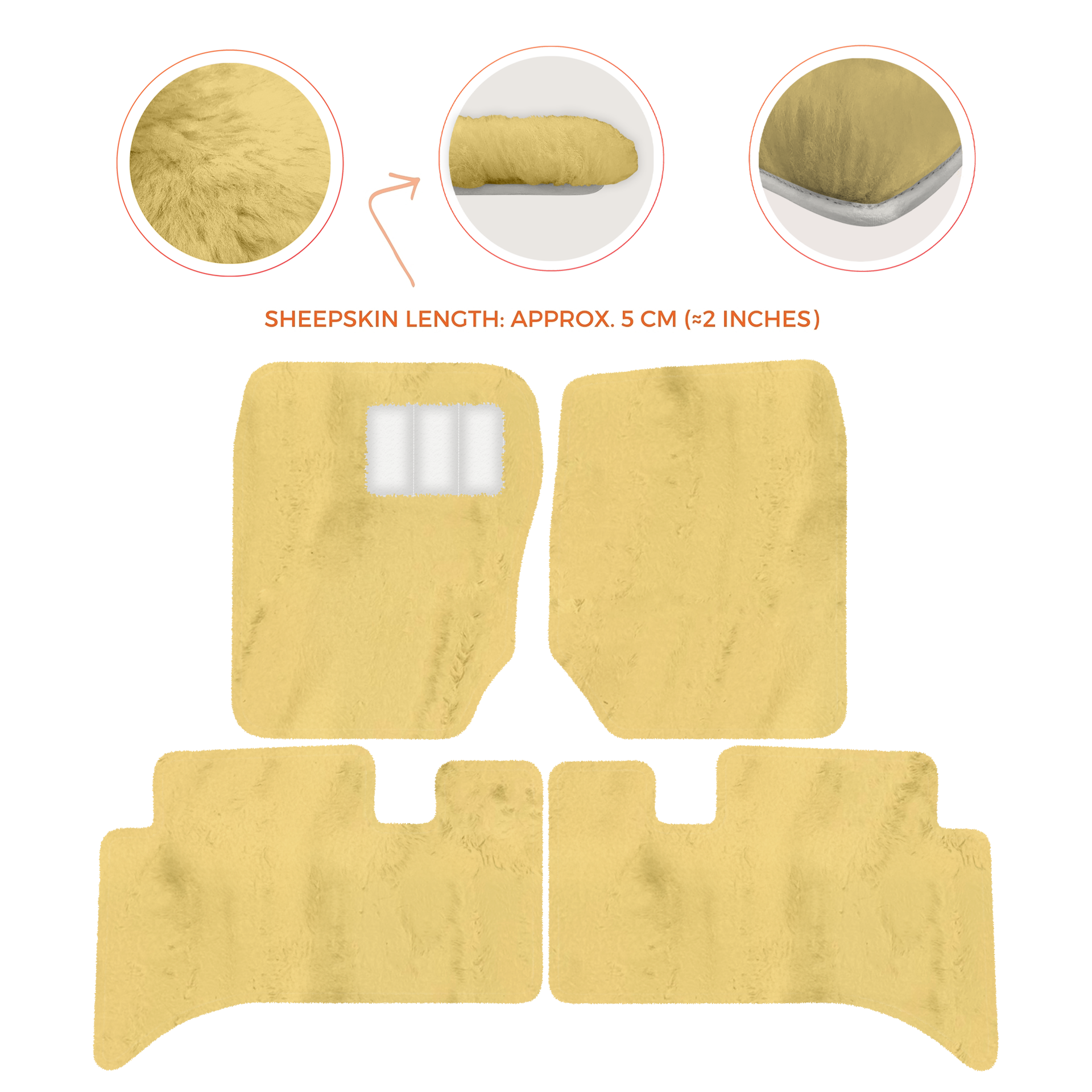 Premium Sheepskin Floor Mats for Range Rover Sport L460 (2022-2024)