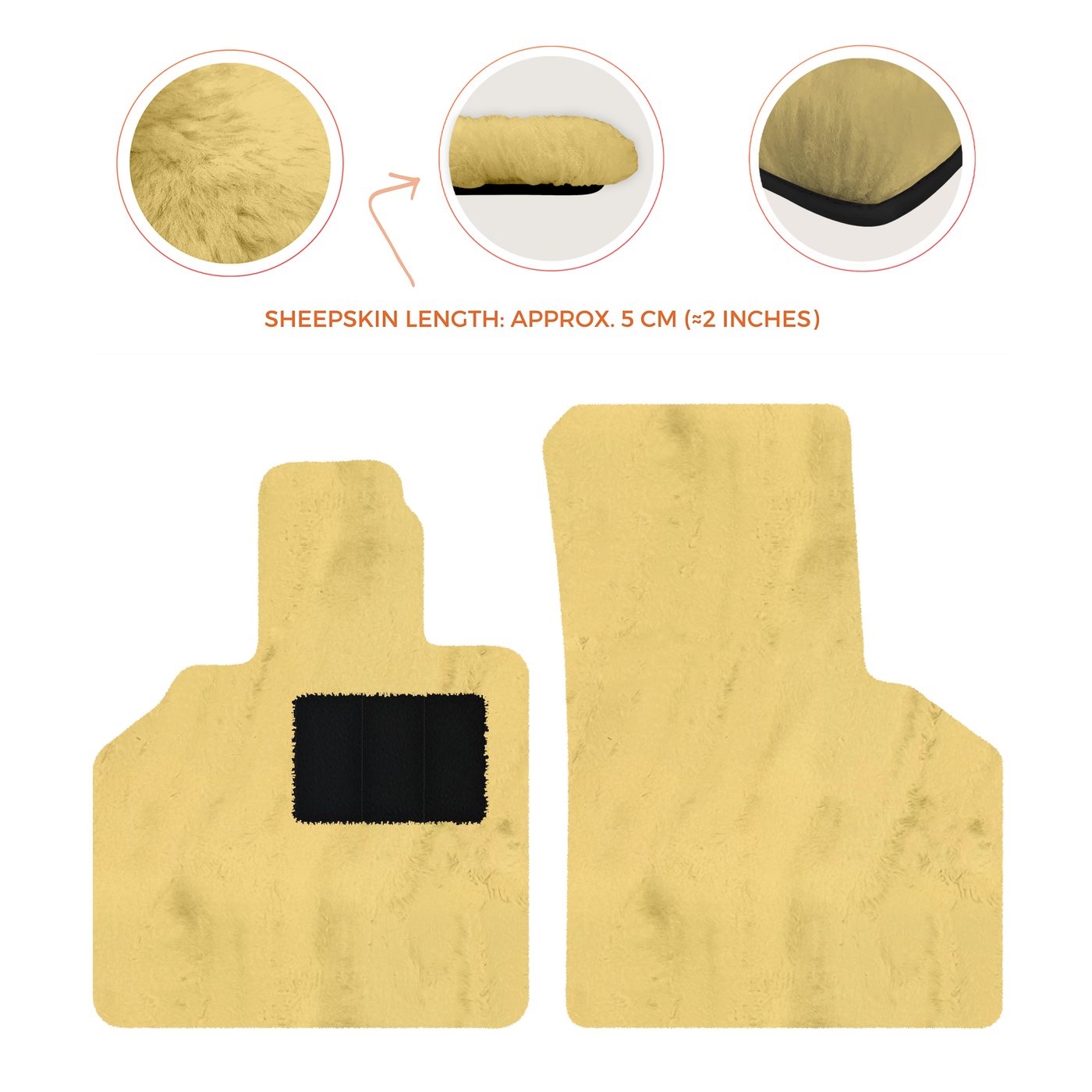 Premium Sheepskin Floor Mats for Lamborghini Aventador (2012-2022)