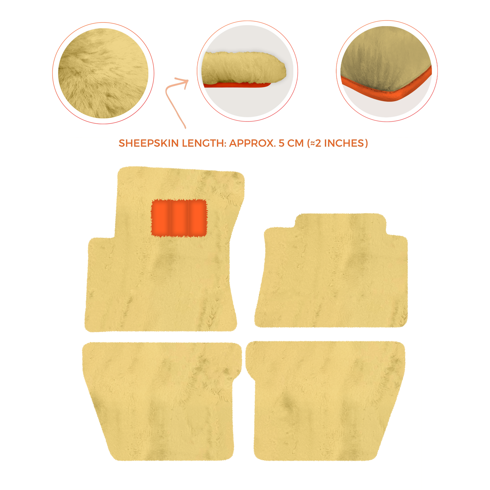 Premium Sheepskin Floor Mats for Bentley Flying Spur (2019-2023)